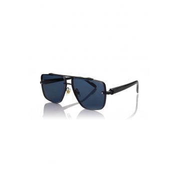 Ochelari de soare aviator cu model unisex - Negru