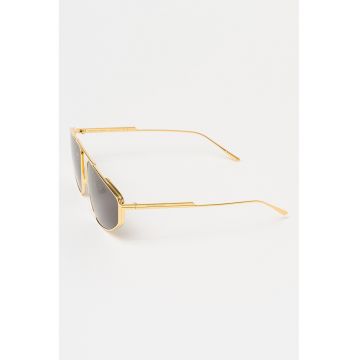 Ochelari de soare aviator cu rama metalica - Auriu