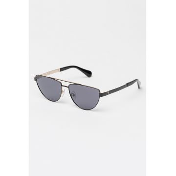 Ochelari de soare aviator cu rama metalica - Negru