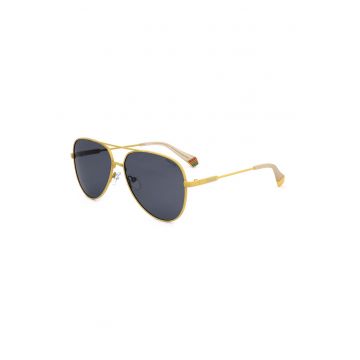 Ochelari de soare aviator unisex cu lentile polarizate - Galben pai
