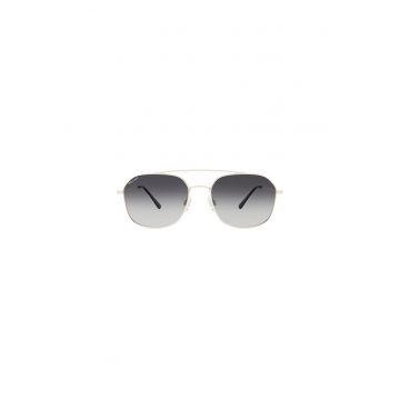 Ochelari de soare aviator unisex cu lentile polarizate si rama metalica Billy - Auriu