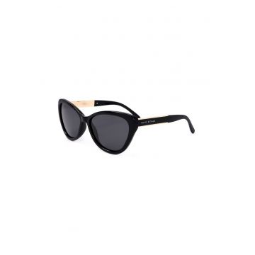 Ochelari de soare butterfly cu accente metalizate - Auriu/Negru