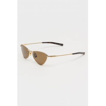 Ochelari de soare cat-eye - Auriu/Maro inchis