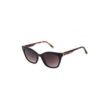Ochelari de soare cat-eye cu lentile in degrade - Negru/Maro