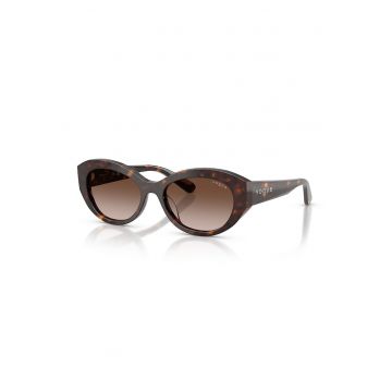 Ochelari de soare cat-eye cu model tortoise - Maro