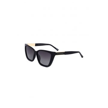 Ochelari de soare cat-eye polarizati - Auriu/Negru