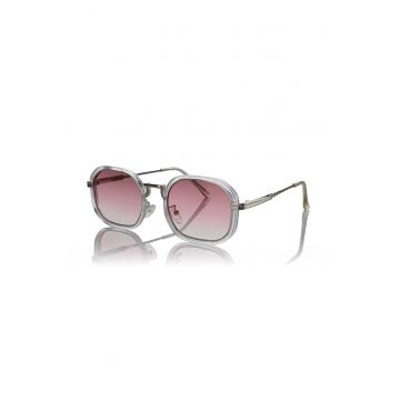 Ochelari de soare cu lentile degrade si model unisex - Gri deschis