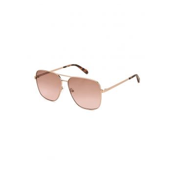 Ochelari de soare cu rama metalica - Auriu