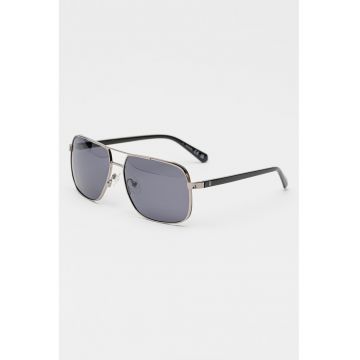 Ochelari de soare cu rama metalica si lentile polarizate - Argintiu