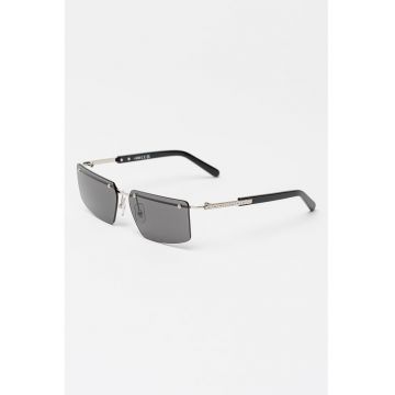 Ochelari de soare dreptunghiulari cu rama metalica - Argintiu
