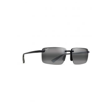 Ochelari de soare dreptunghiulari unisex cu lentile polarizate - Negru/Gri