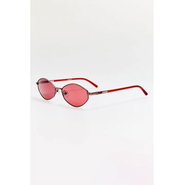 Ochelari de soare ovali cu lentile uni - Rosu/Auriu rose