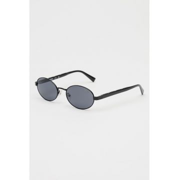 Ochelari de soare ovali unisex - Negru
