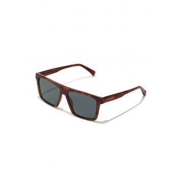 Ochelari de soare patrati cu model unisex - Maro cognac