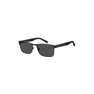 Ochelari de soare patrati cu model unisex - Negru
