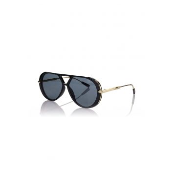Ochelari de soare pilot cu model unisex - Auriu/Negru