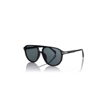 Ochelari de soare pilot cu model unisex - Negru