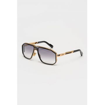 Ochelari de soare pilot cu rama metalica - Auriu/Negru