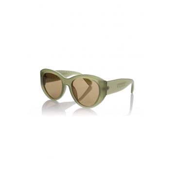 Ochelari de soare rotunzi cu model unisex - Verde pal