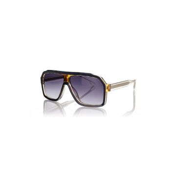 Ochelari de soare shield cu model unisex - Galben pal/Negru stins/Transparent