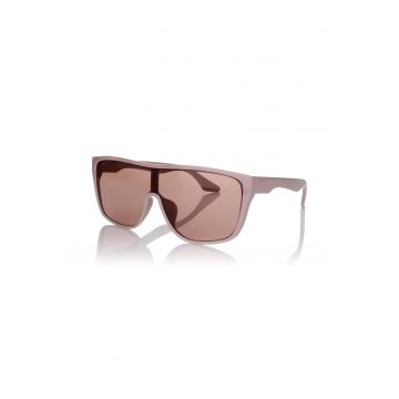 Ochelari de soare shield cu model unisex - Roz prafuit