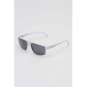 Ochelari de soare unisex cu logo - Alb