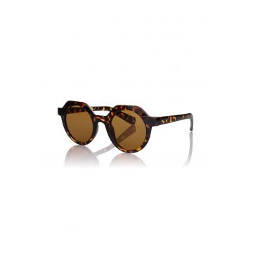 Ochelari de soare unisex cu model tortoise - Negru/Galben
