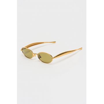 Ochelari de soare unisex ovali - Auriu deschis