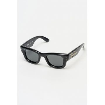 Ochelari de soare wayfarer unisex cu strasuri A$AP ROCKY - Negru