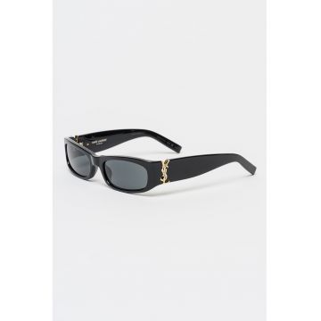 Ochelari de soare wrap cu logo metalic - Auriu/Negru