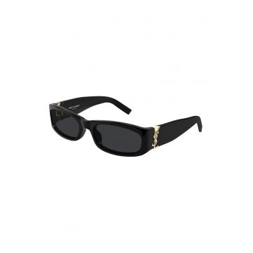 Ochelari de soare wrap cu logo metalic - Auriu/Negru