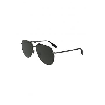 Ochelari de soare aviator cu model unisex si rama metalica - Negru