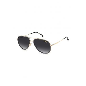 Ochelari de soare aviator unisex cu lenti2314le in degrade - Auriu rose/Gri inchis