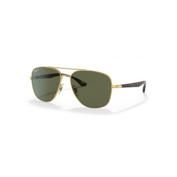 Ochelari de soare aviator unisex cu lentile uni - Auriu