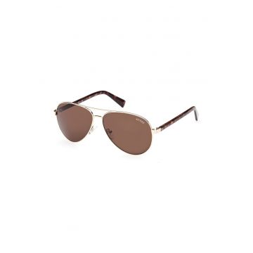 Ochelari de soare aviator unisex - Maro/Maro nisip