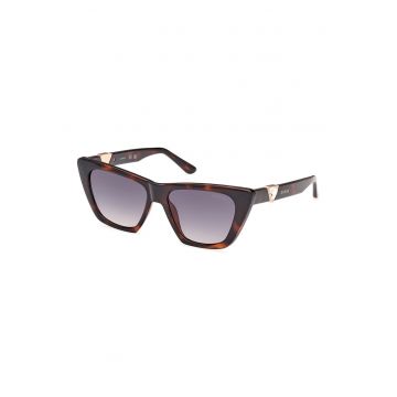 Ochelari de soare cat-eye cu lentile in degrade - Negru/Maro