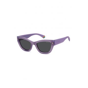 Ochelari de soare cat-eye cu lentile polarizate - Lila pal
