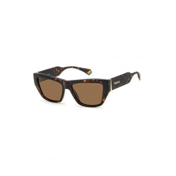 Ochelari de soare - cat-eye cu lentile polarizate - Maro inchis/Maro deschis