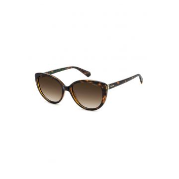 Ochelari de soare cat-eye cu lentile polarizate - Maro