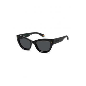 Ochelari de soare cat-eye cu lentile polarizate - Negru