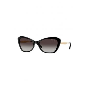 Ochelari de soare cat-eye cu logo - Auriu/Negru