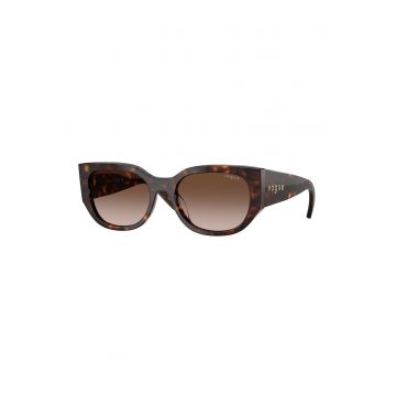 Ochelari de soare cat-eye cu logo - Maro