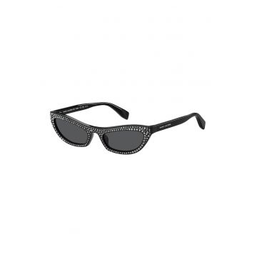 Ochelari de soare cat-eye - Negru/Argintiu