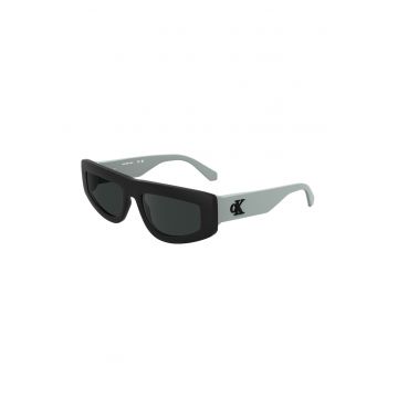 Ochelari de soare cat-eye unisex - Alb/Negru