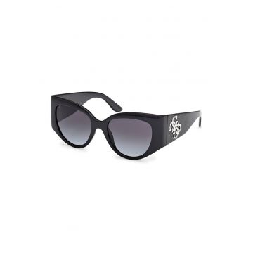 Ochelari de soare cu lentile in degrade si logo - Negru