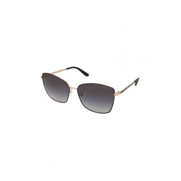 Ochelari de soare dama -  metal - negru/auriu