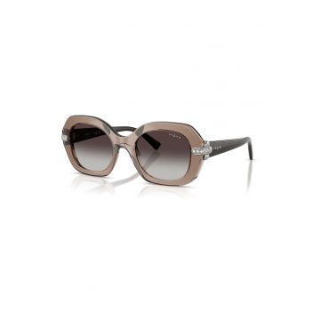 Ochelari de soare ovali - Maro taupe/Maro taupe deschis/Argintiu