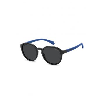 Ochelari de soare ovali polarizati - Negru/Bleumarin