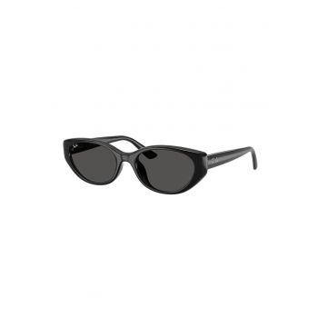 Ochelari de soare ovali unisex - Negru