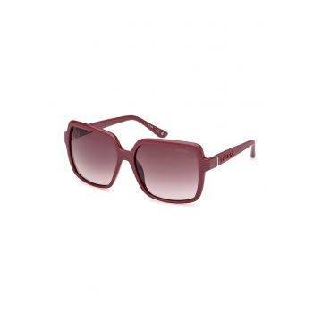 Ochelari de soare patrati cu lentile in degrade - Violet pruna
